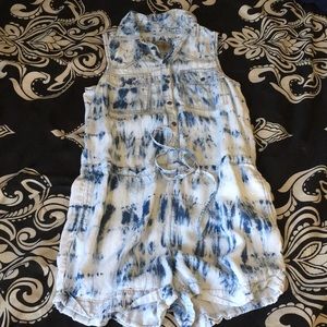 GUESS denim shorts romper